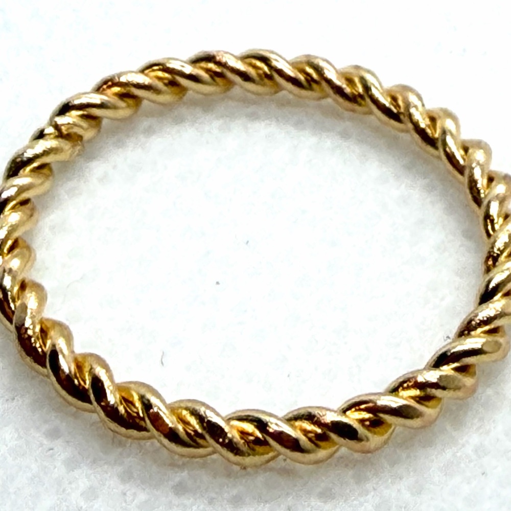 Set of 5 Gold Stacked Midi Rings Set - Picture 12 of 12